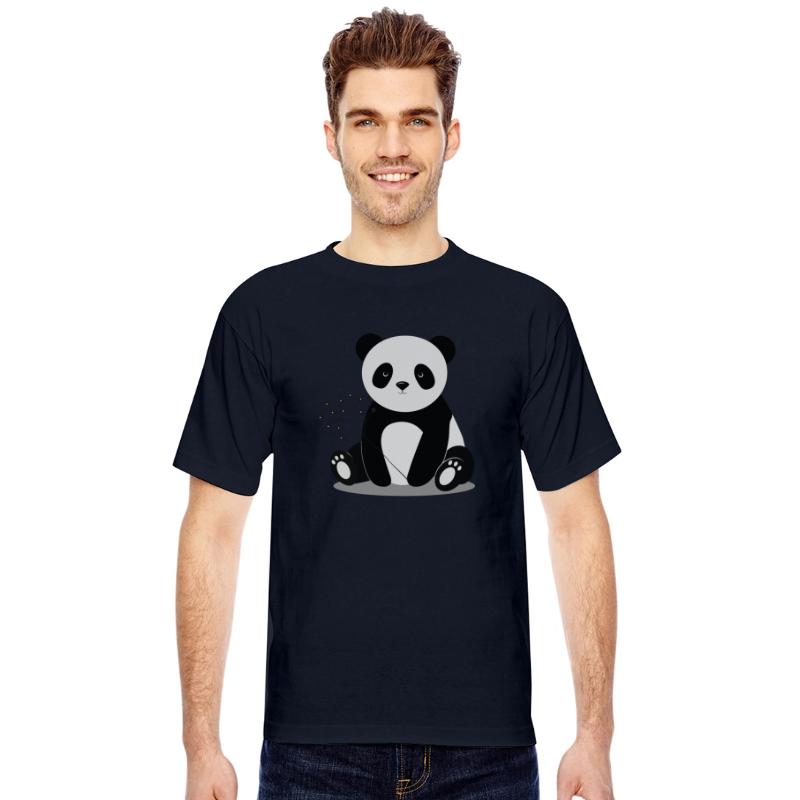 Panda bear holding a delicate branch with berries