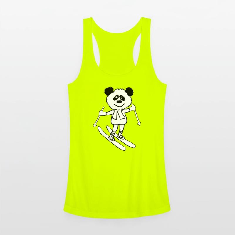 Panda skiing