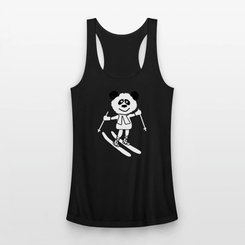 Panda skiing