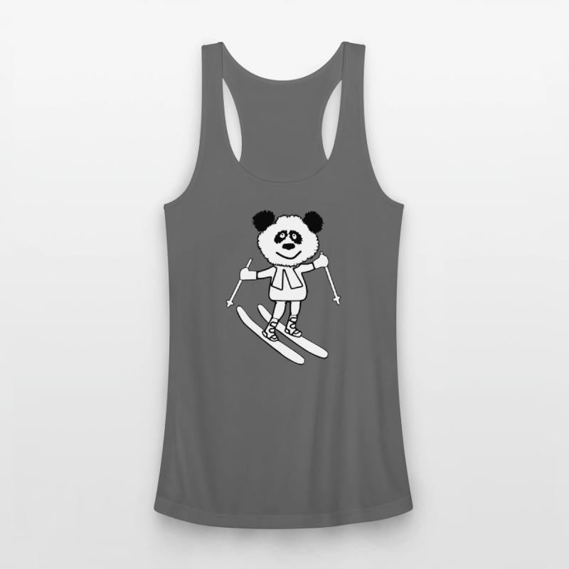 Panda skiing