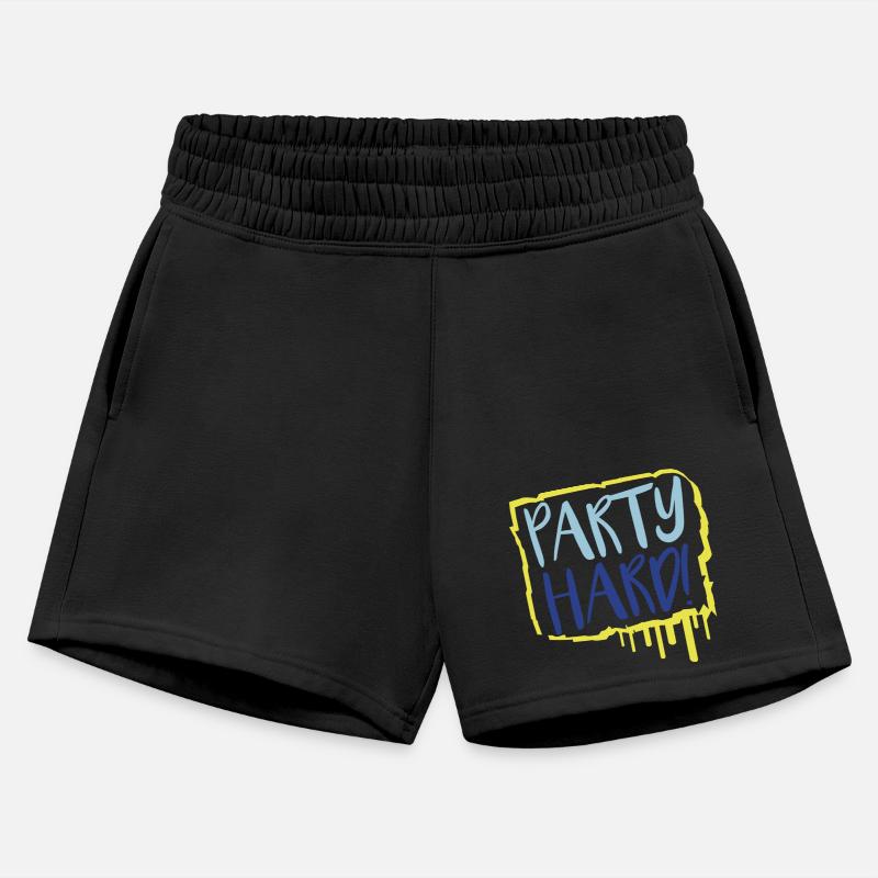Party Hard Graffiti Spray Drops Stamp Text Slogan