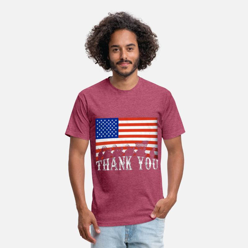 Patriotic 4th of July Thank You Veterans USA Flag