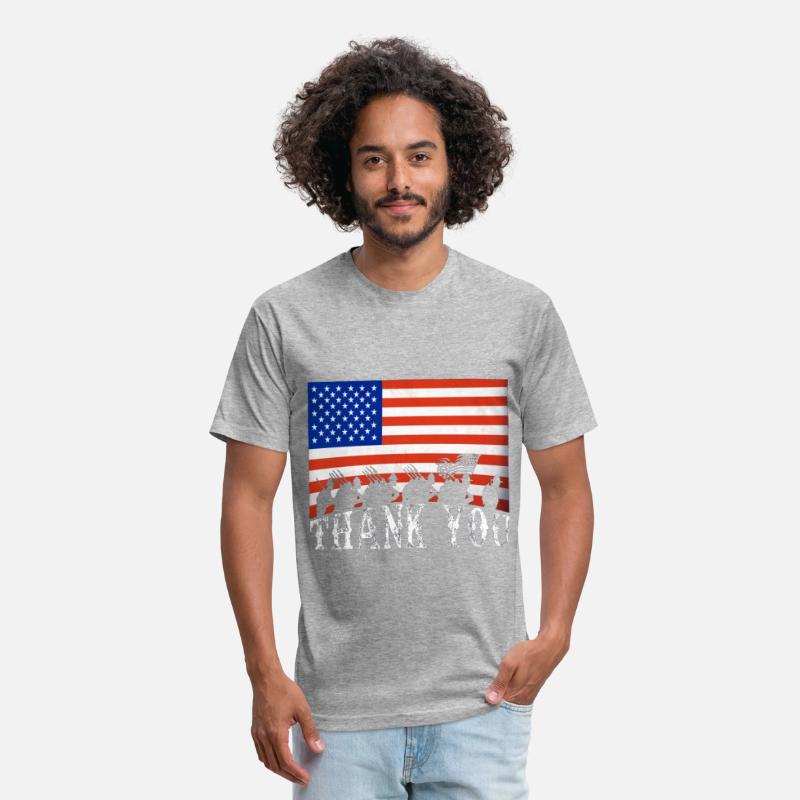 Patriotic 4th of July Thank You Veterans USA Flag