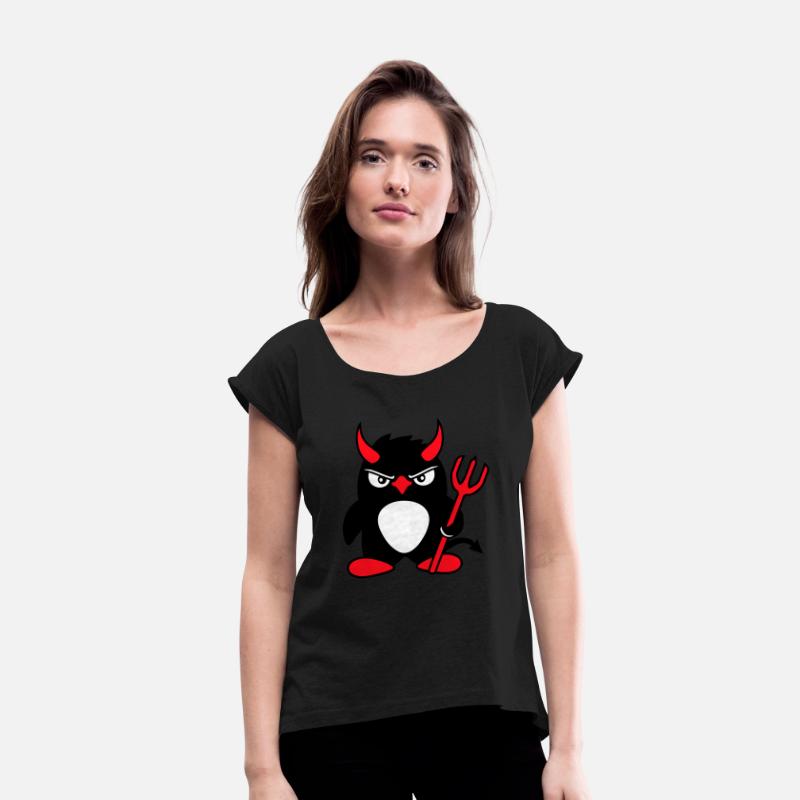 Penguin Devil Horns Trident Hell Evil Cool Satan