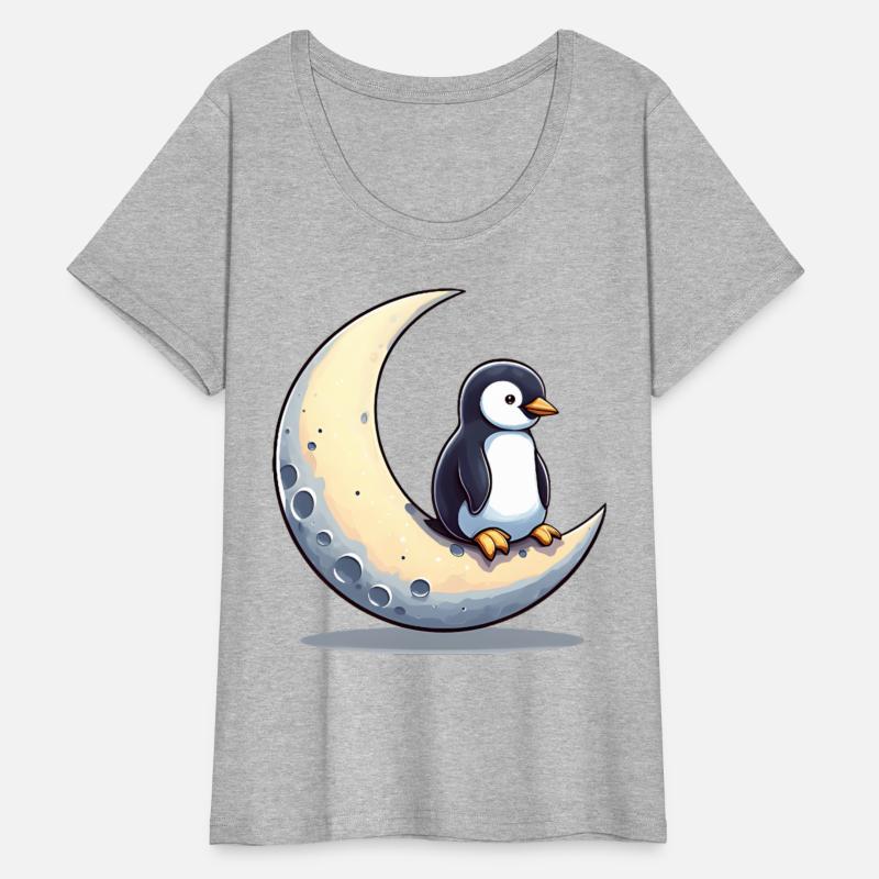 Penguin on crescent moon - moonlight dreams