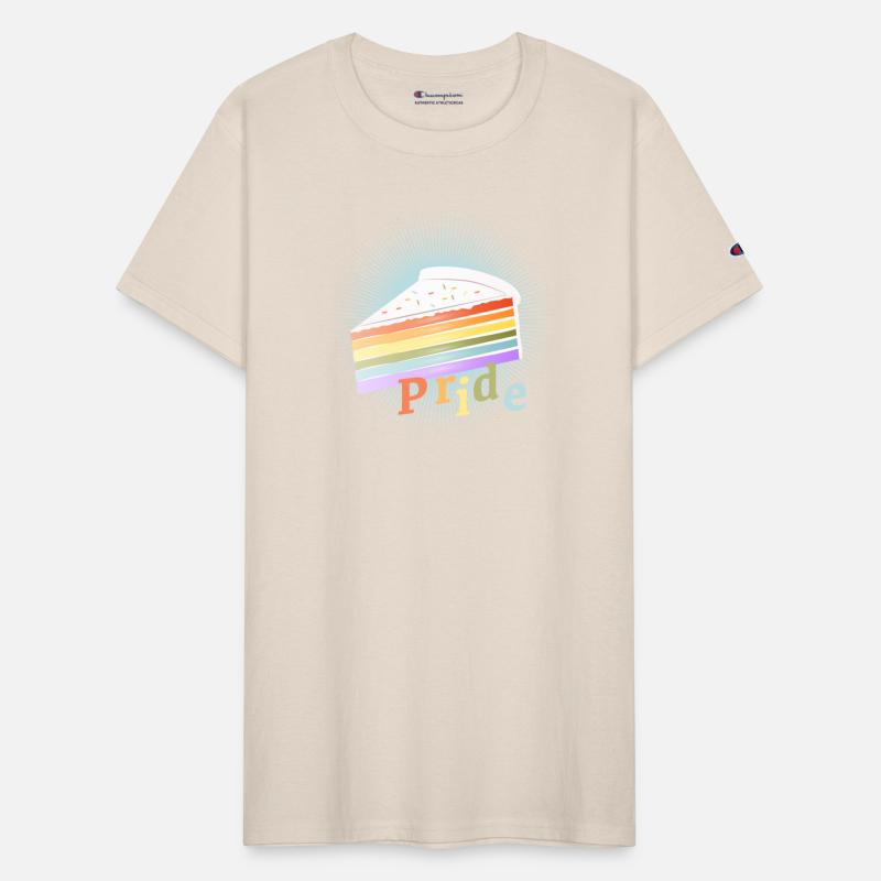 Piece of rainbow cake in delicate pastel colors