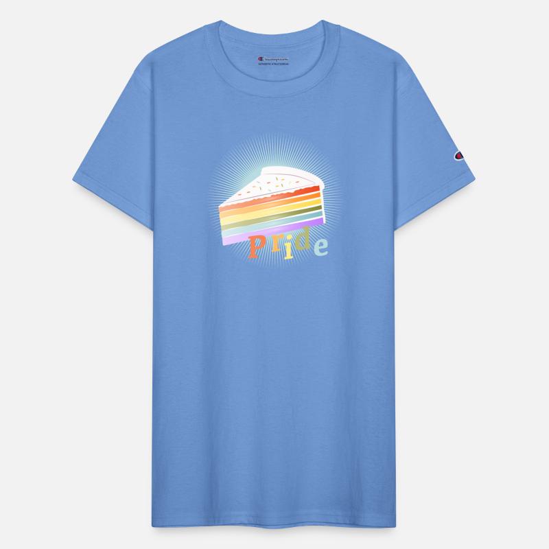 Piece of rainbow cake in delicate pastel colors
