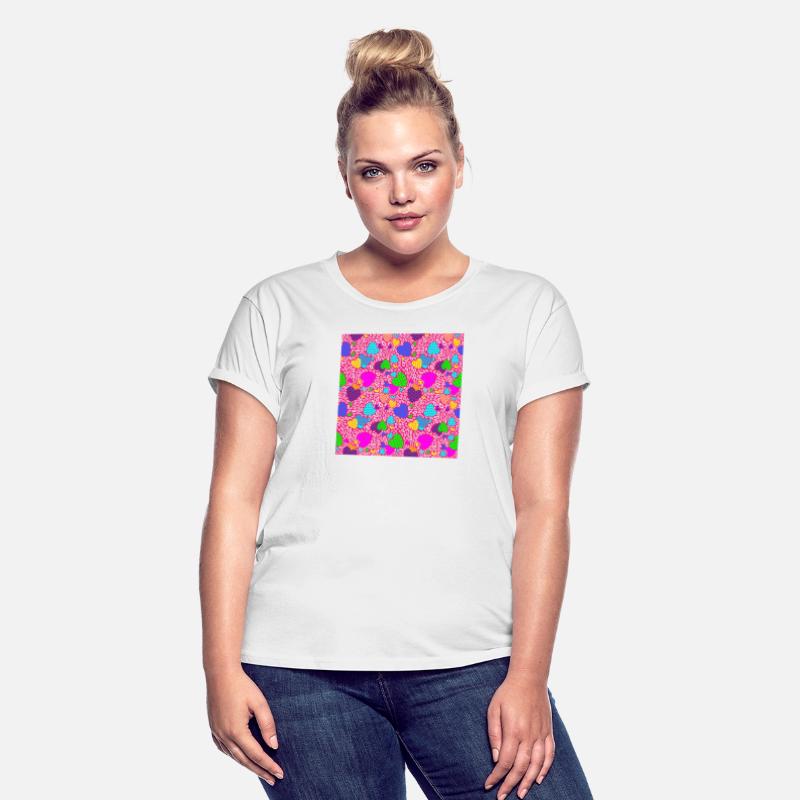 Pink Green Neon Love Hearts pattern