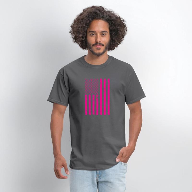Pink Ribbon Cancer American Flag