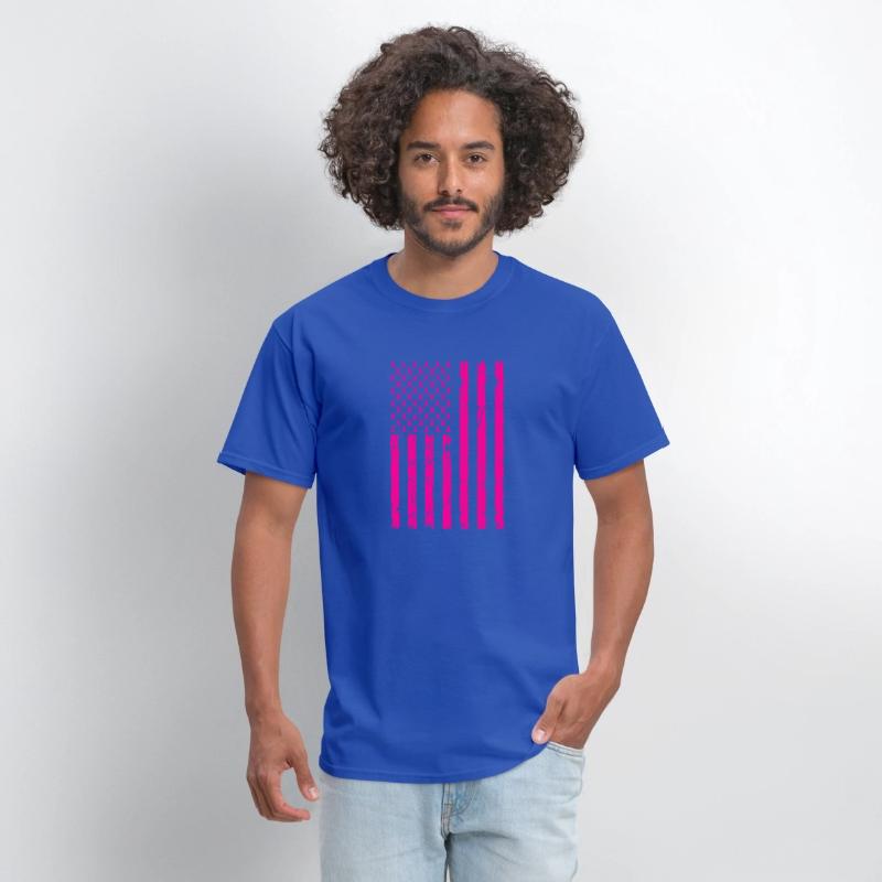Pink Ribbon Cancer American Flag
