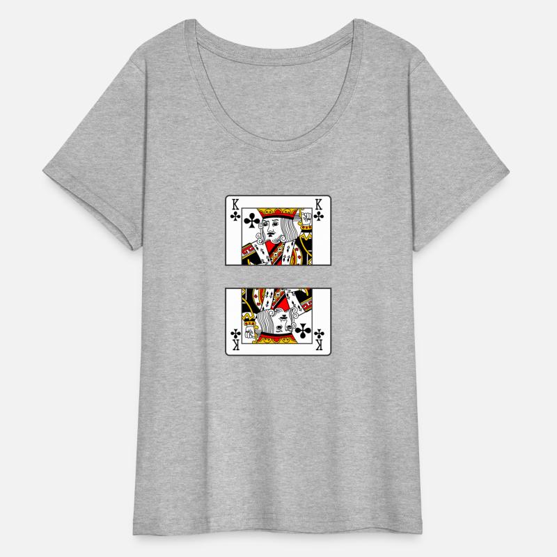 Playing card clover king with banner space