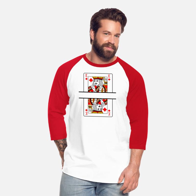 Playing card king of diamonds with banner space