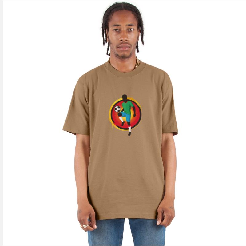 Powerful Soccer Player – Retro Sports Graphic