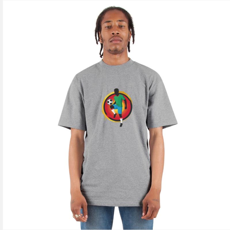 Powerful Soccer Player – Retro Sports Graphic