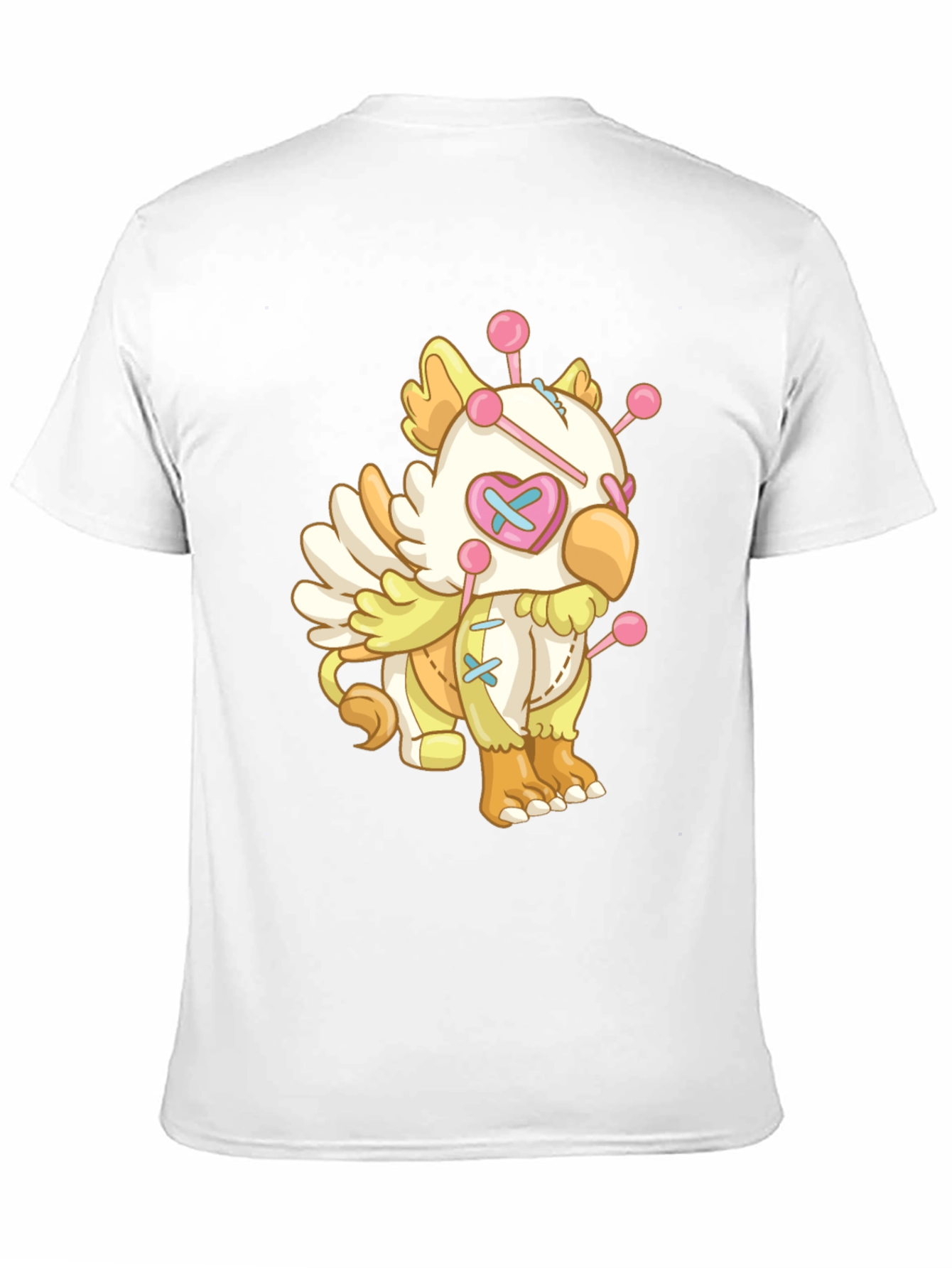 Whimsical Voodoo Doll Graphic Tee - Soft Cotton
