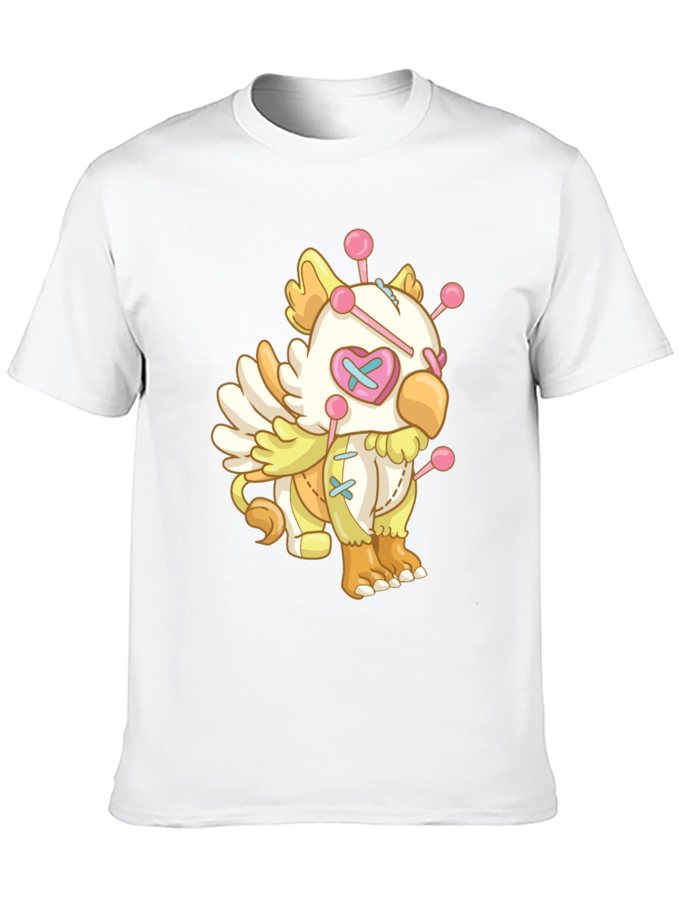 Whimsical Voodoo Doll Graphic Tee - Soft Cotton