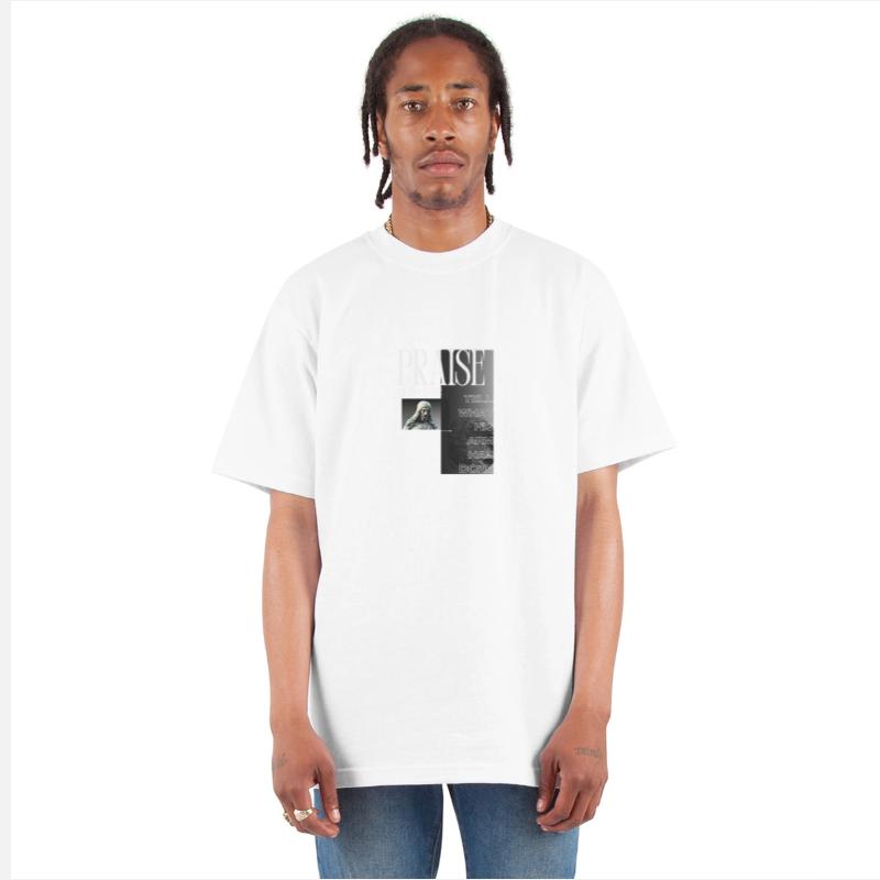 Praise Ye His Name - White Text