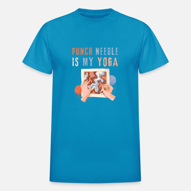 PUNCH NEEDLE IS MY YOGA funny saying