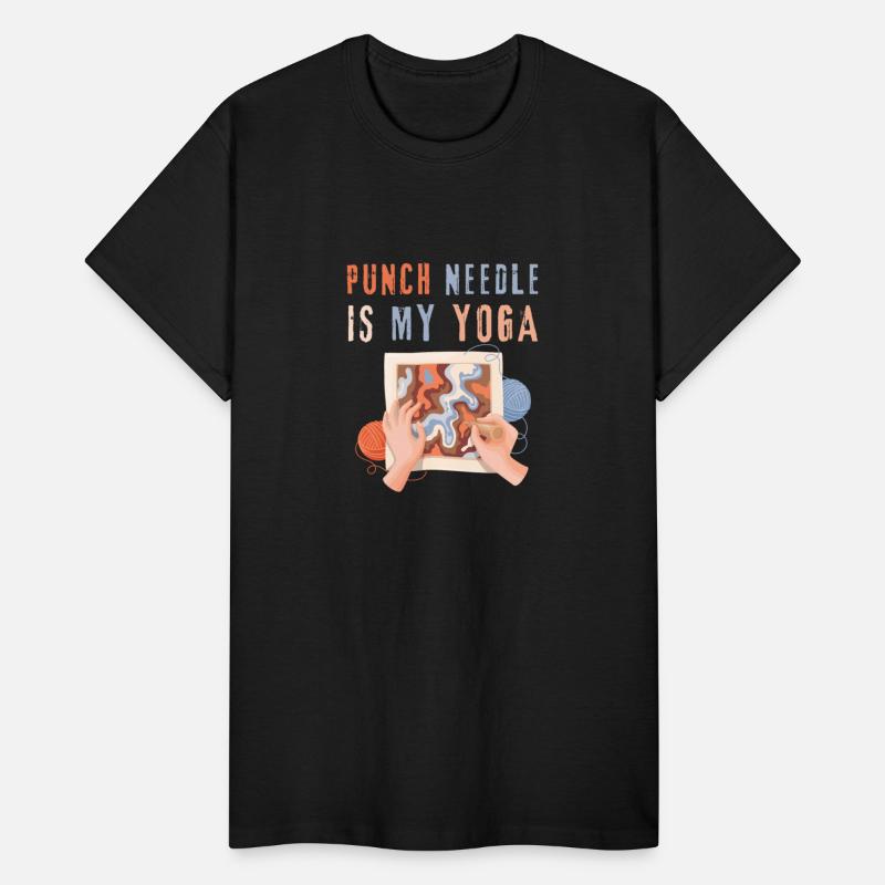 PUNCH NEEDLE IS MY YOGA funny saying