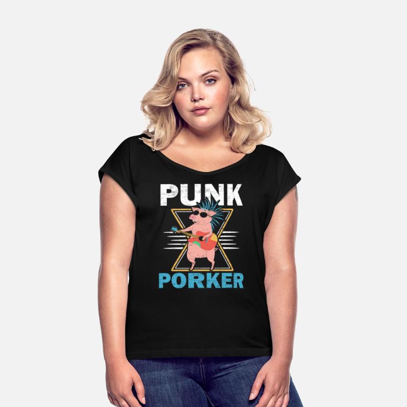 Punk Porker Farm Animal Piggy Farmer Pig Lover