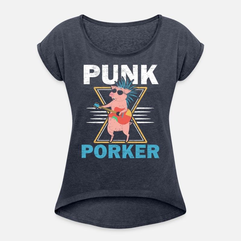 Punk Porker Farm Animal Piggy Farmer Pig Lover