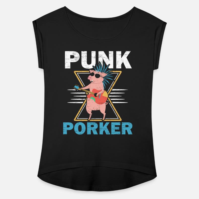 Punk Porker Farm Animal Piggy Farmer Pig Lover