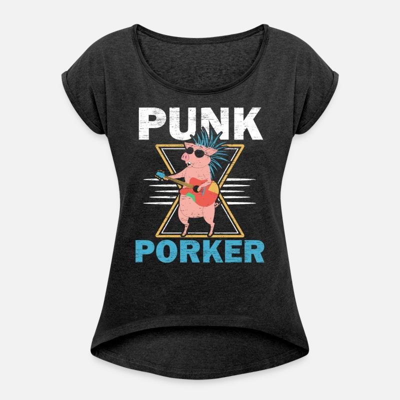 Punk Porker Farm Animal Piggy Farmer Pig Lover
