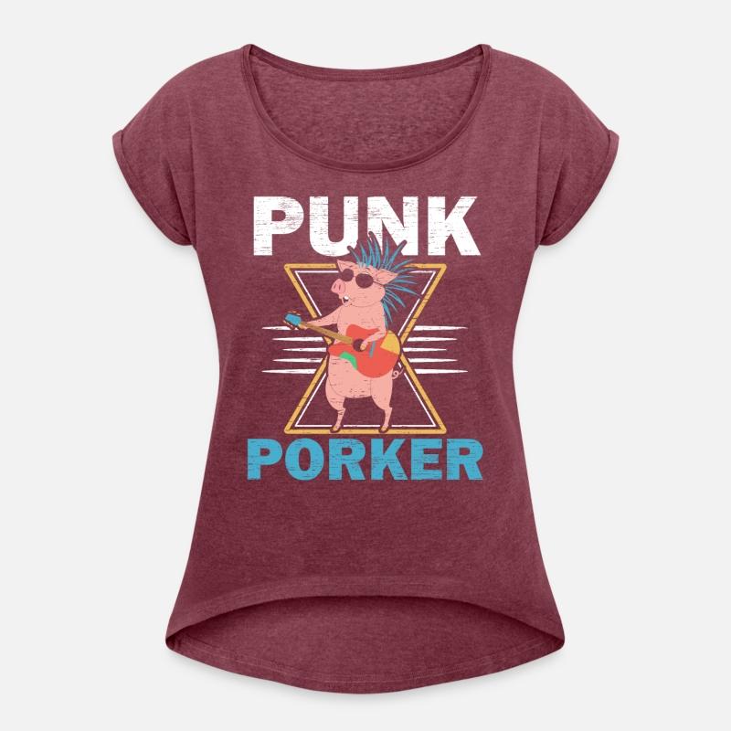 Punk Porker Farm Animal Piggy Farmer Pig Lover