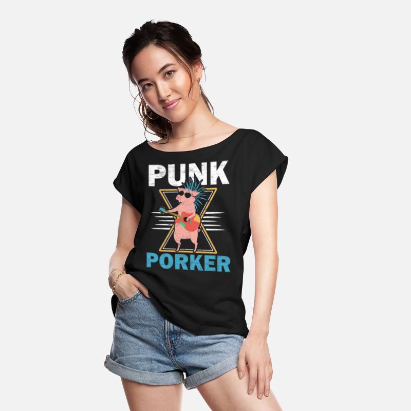 Punk Porker Farm Animal Piggy Farmer Pig Lover