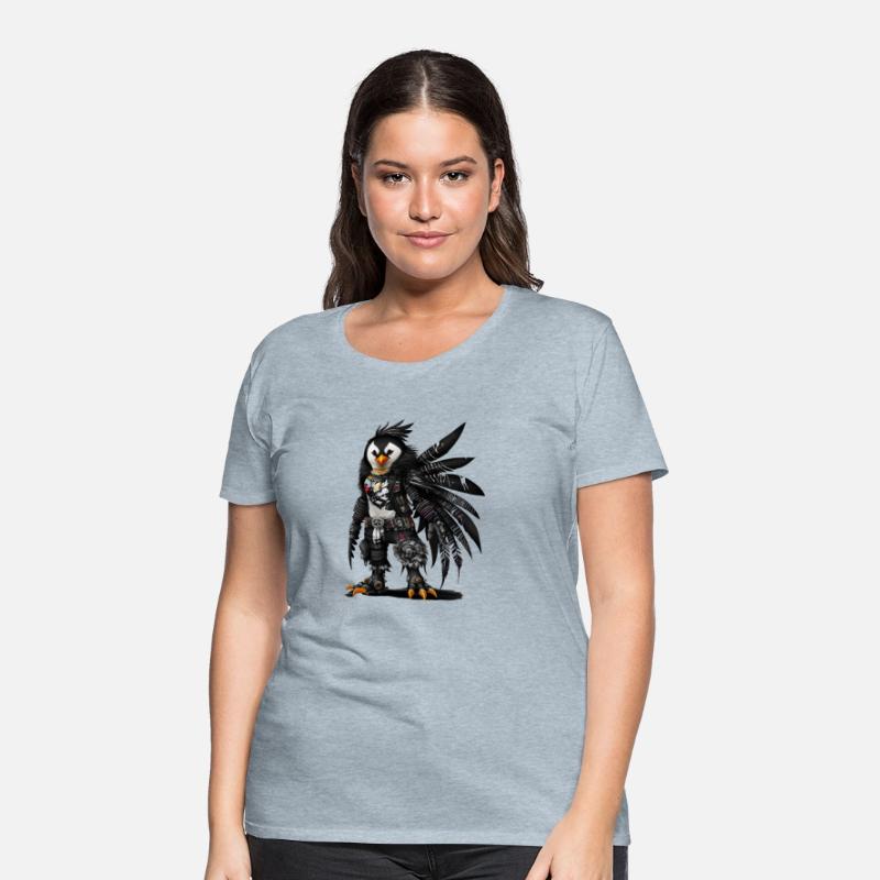 Punkrock Penguin with large feathers