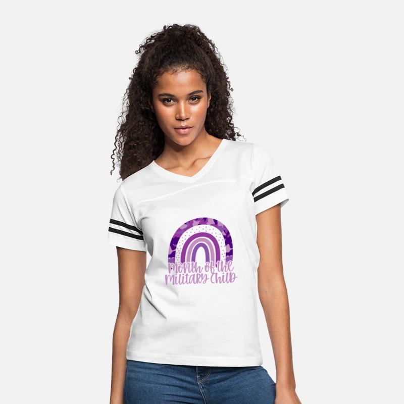 Purple Camouflage Rainbow For Month Of The Militar