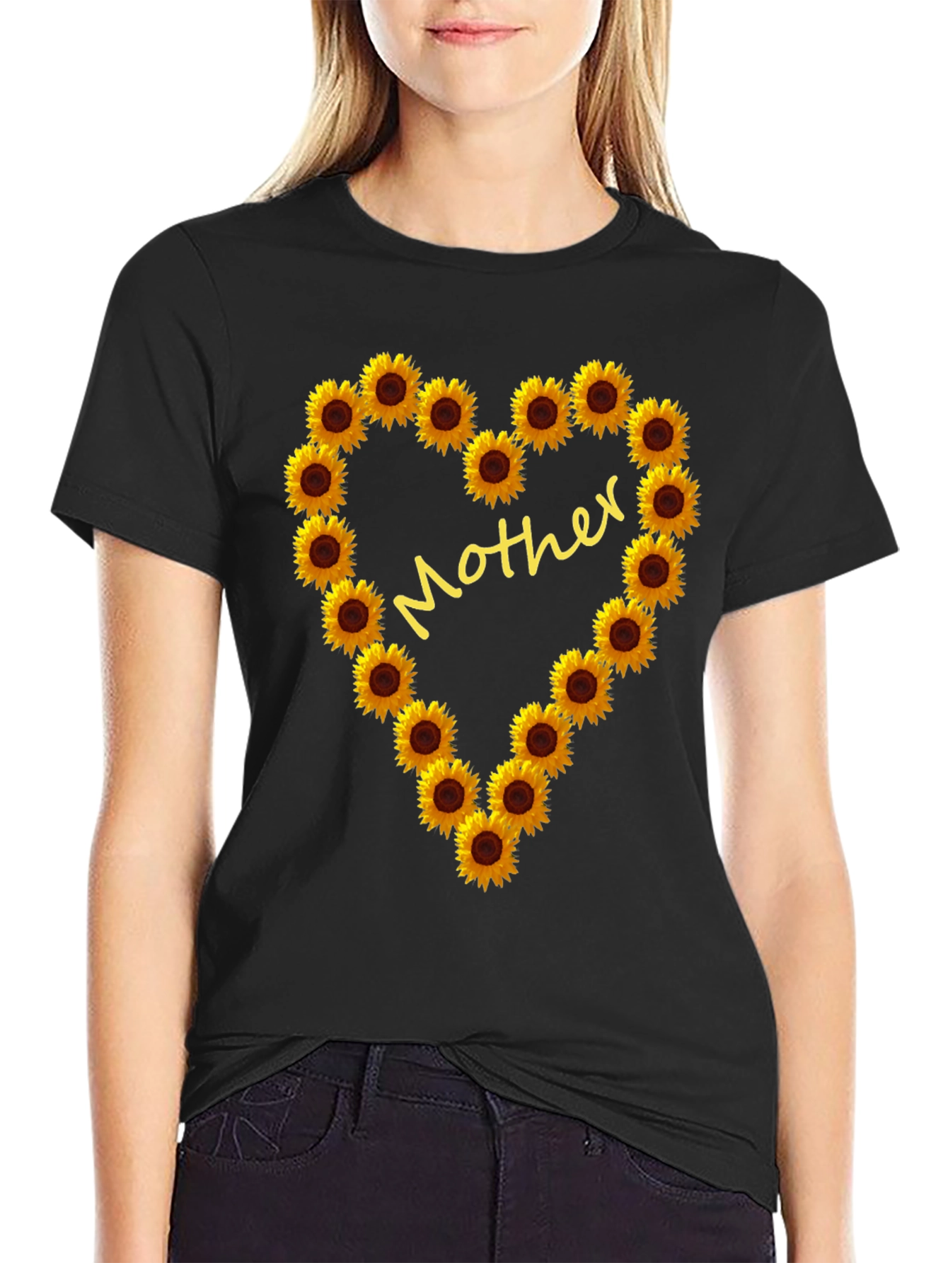 Sunflower Heart Mother Graphic Tee