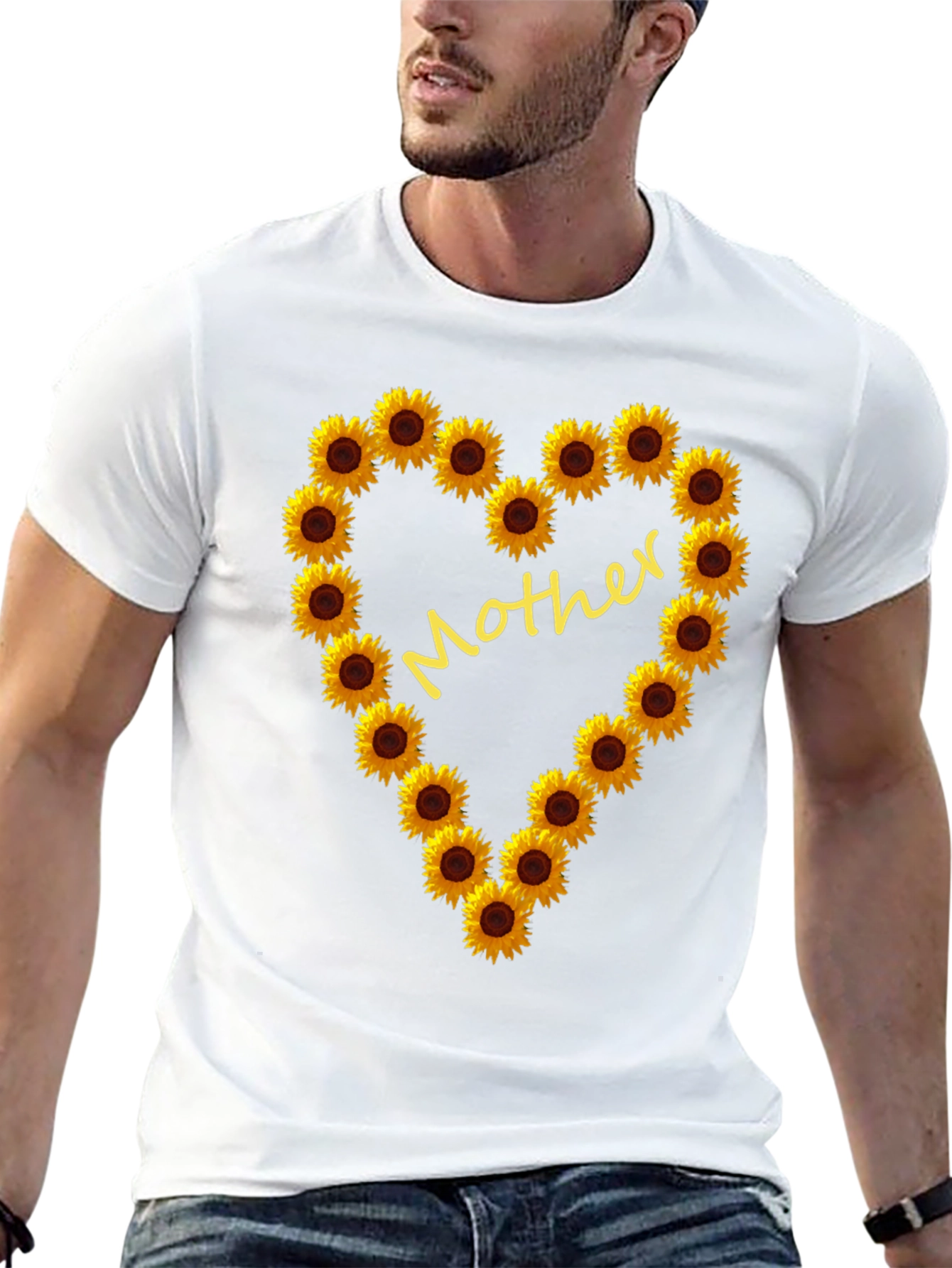 Sunflower Heart Mother Graphic Tee