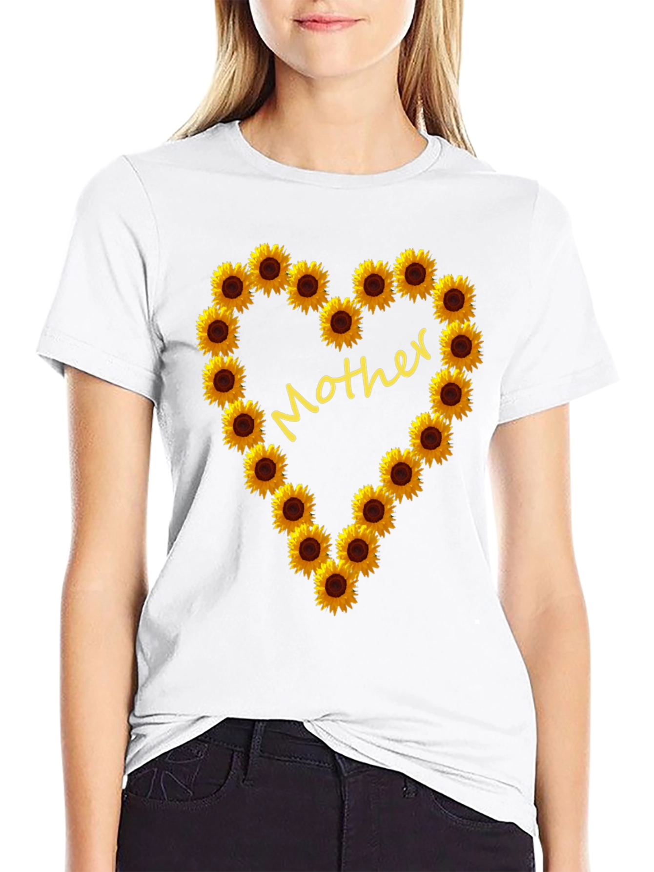 Sunflower Heart Mother Graphic Tee