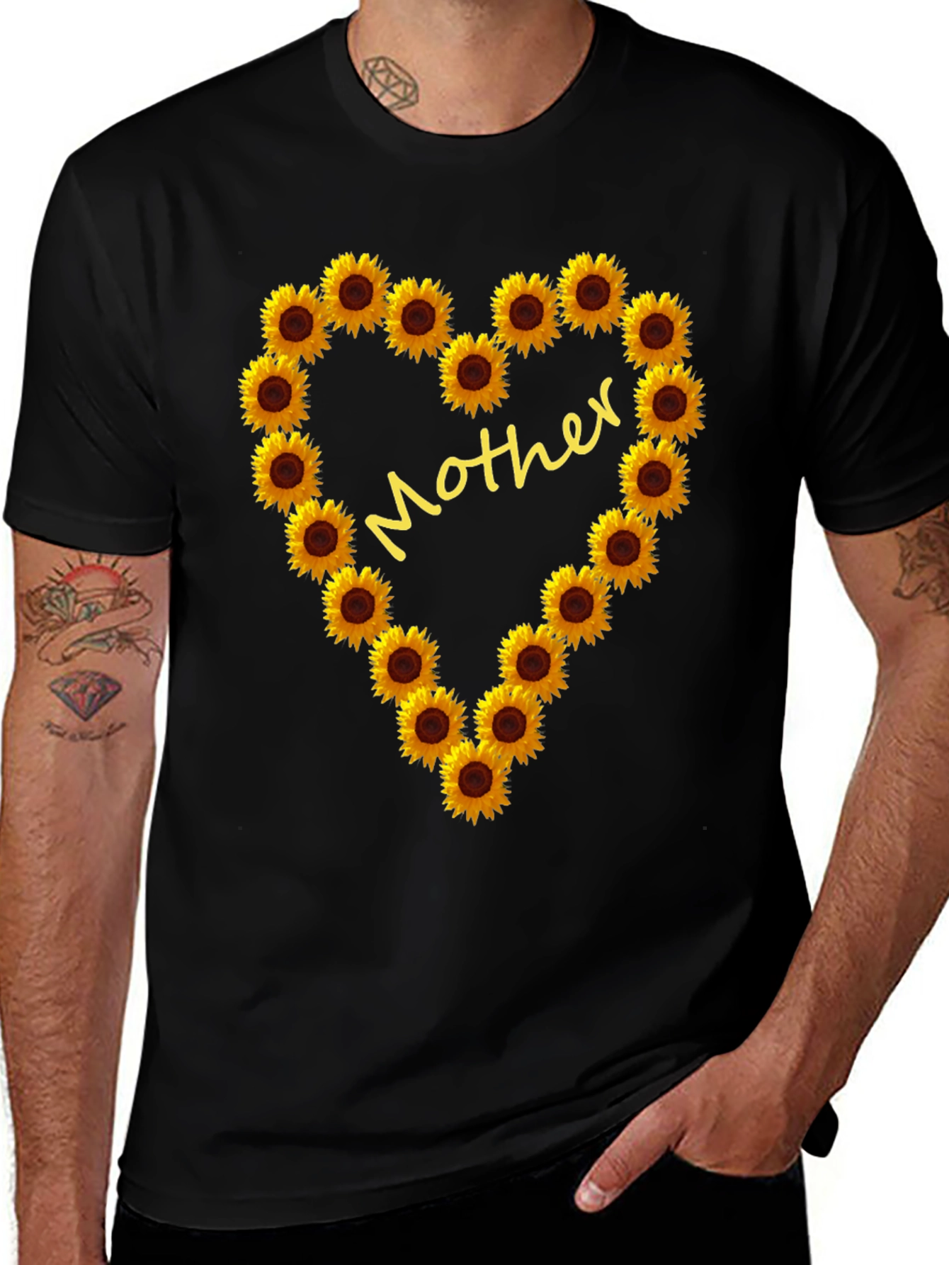 Sunflower Heart Mother Graphic Tee