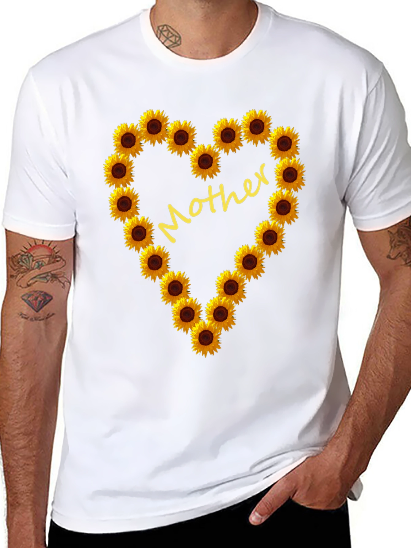 Sunflower Heart Mother Graphic Tee