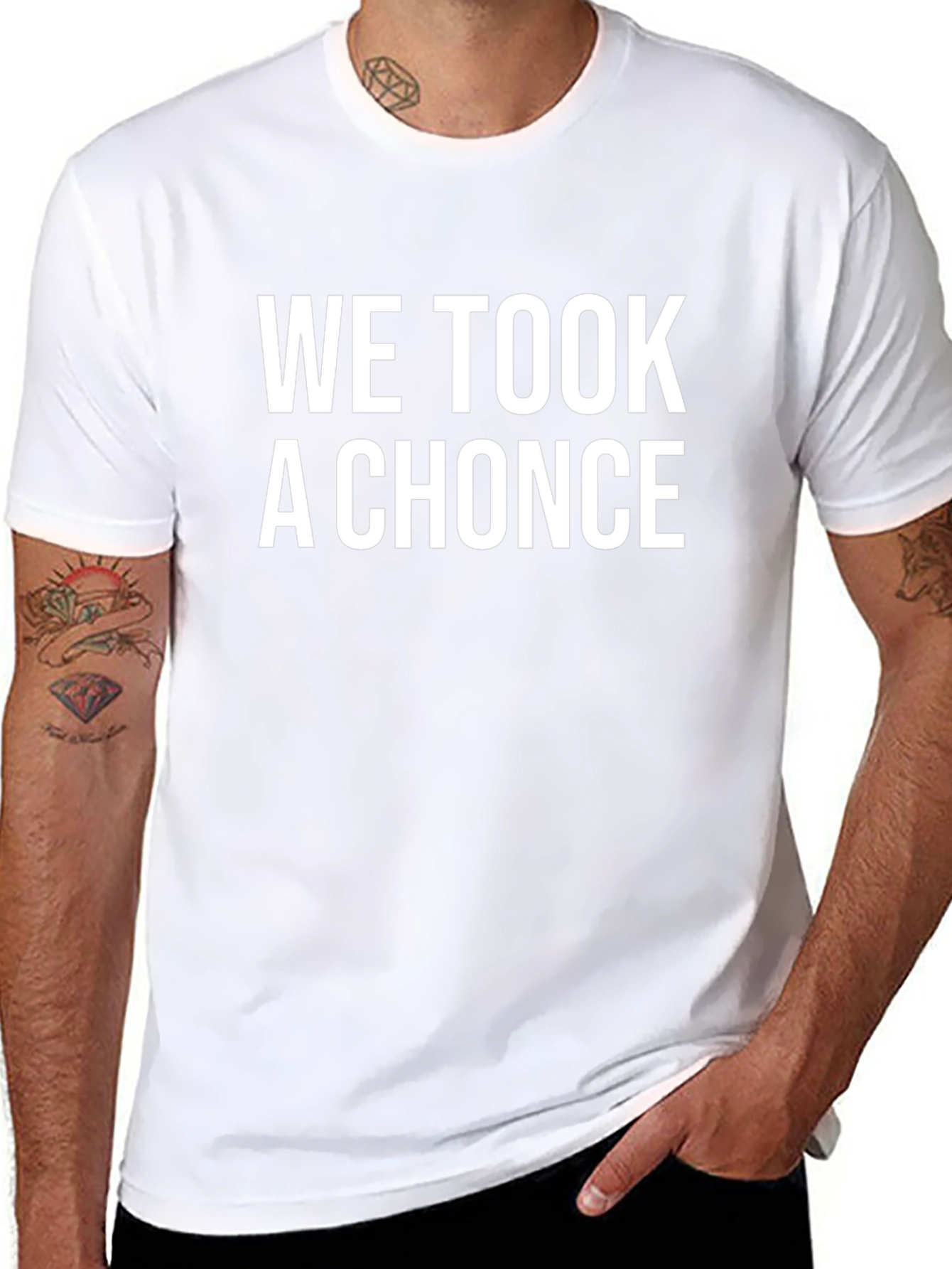 We Took A Chonce T-Shirt - Black Graphic Tee