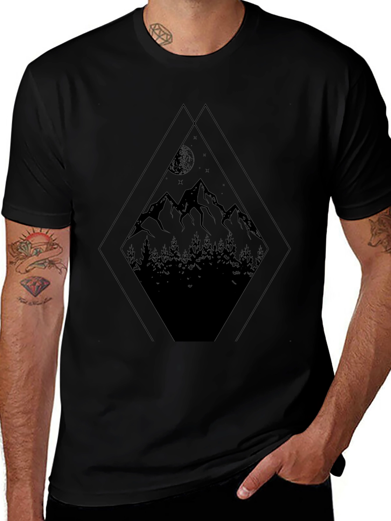 Mountainscape Graphic Tee - Dark Style