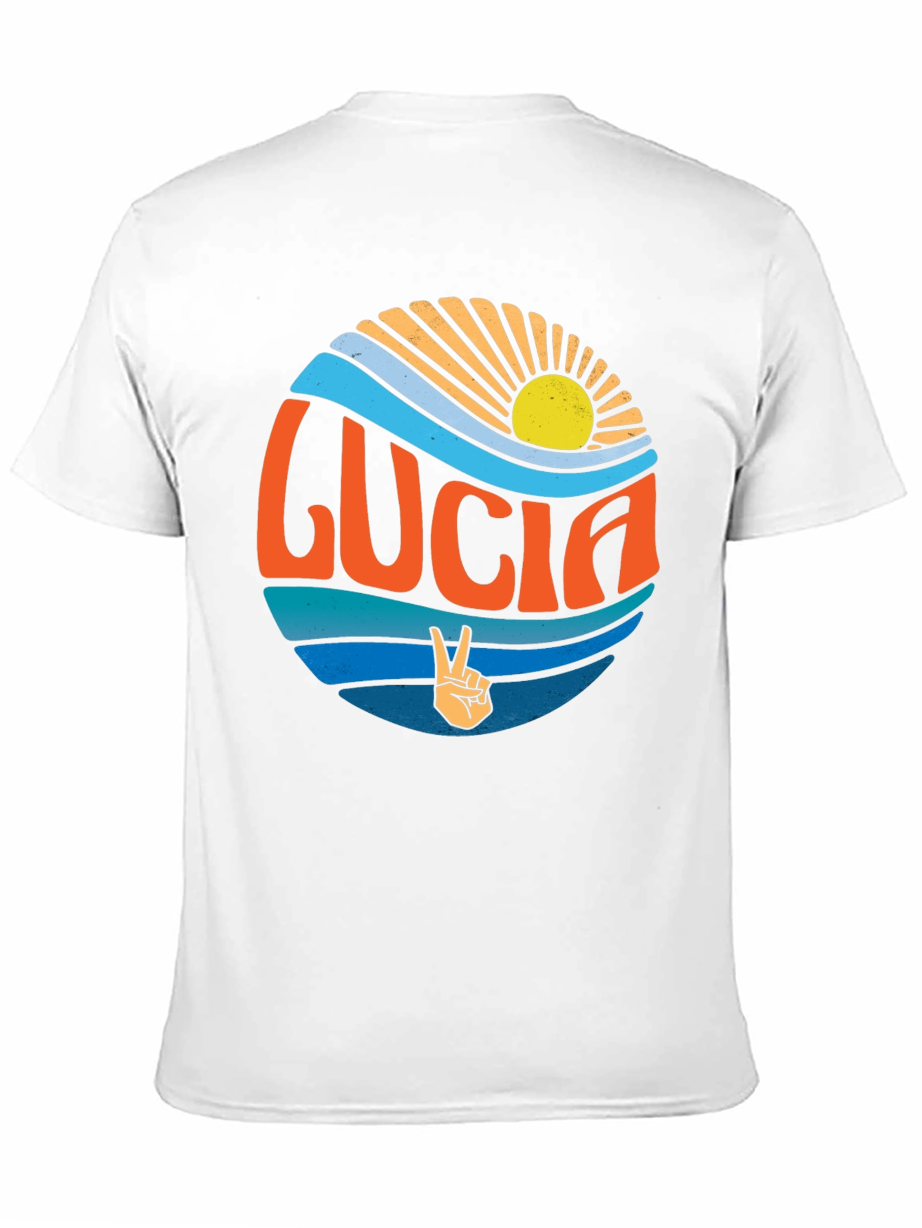 Lucia Retro Graphic Tee - Peace Love and Sunshine!
