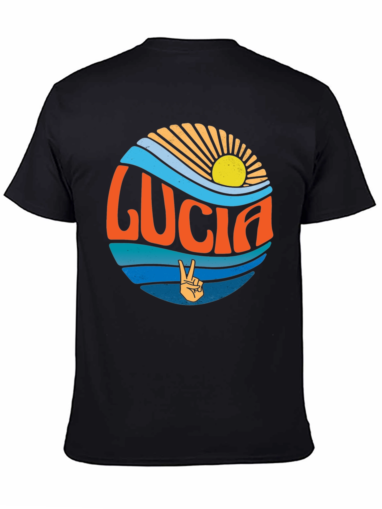 Lucia Retro Graphic Tee - Peace Love and Sunshine!