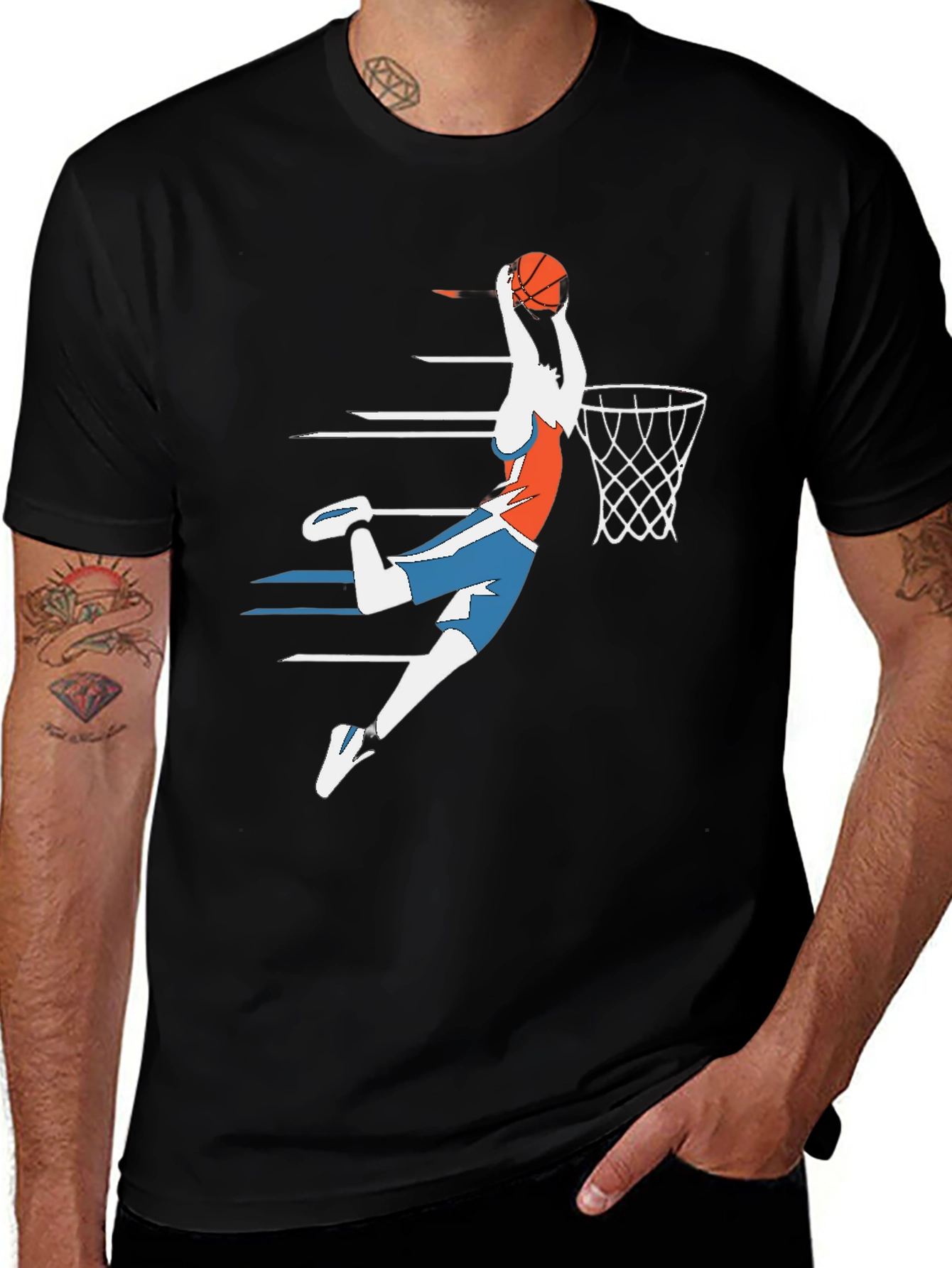 Basketball Slam Dunk Graphic Tee