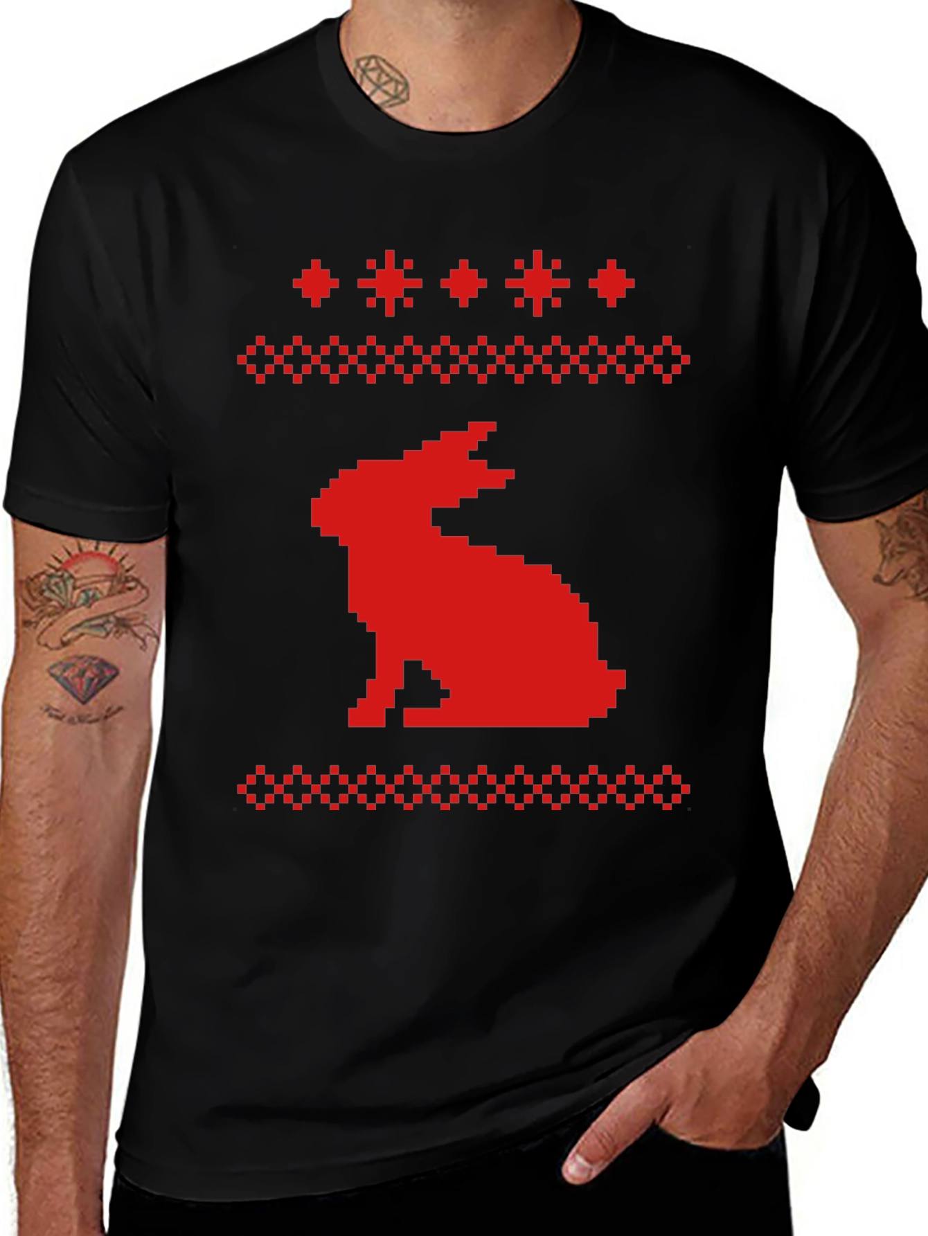 Pixelated Rabbit Graphic Tee
