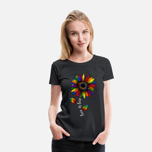 Rainbow Sunflower Love Is Love LGBT Pride
