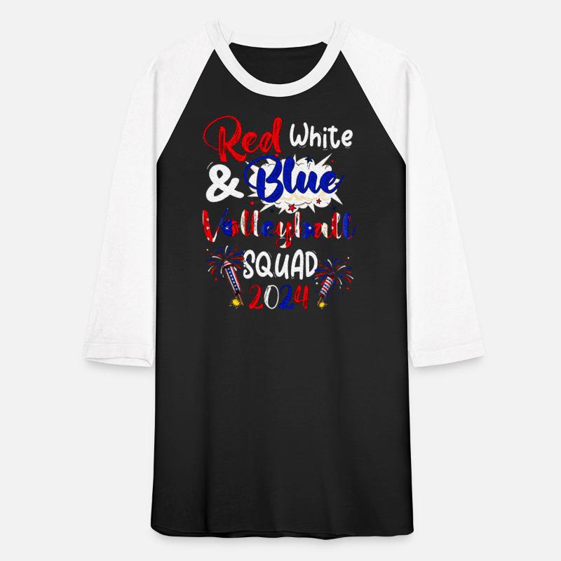 Red Blue White Costume Volleyball Crew 2024