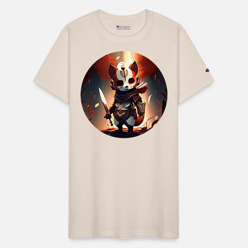 Red Panda Masked Warrior Character Portrait 2