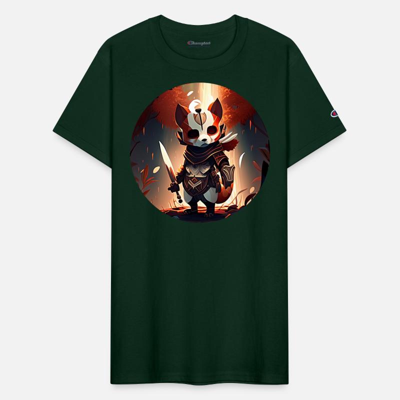 Red Panda Masked Warrior Character Portrait 2