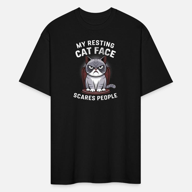 Resting Cat Face Design for Grumpy Cat Fans