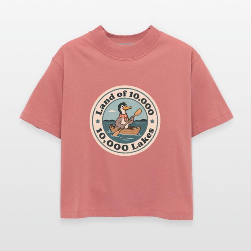 Retro Minnesota Badge Loon Bird with Scarf