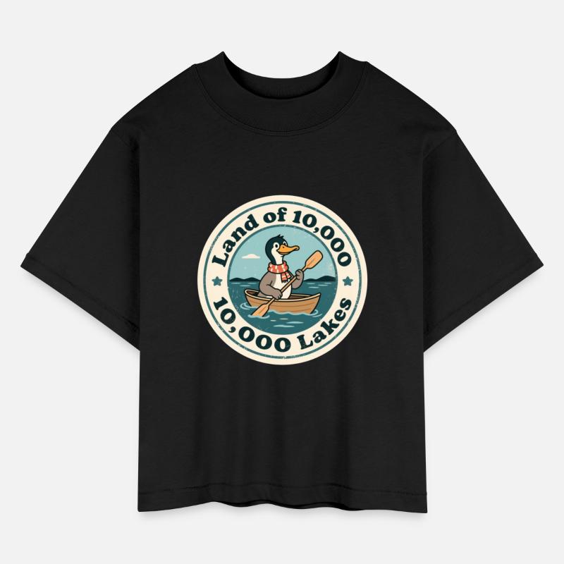 Retro Minnesota Badge Loon Bird with Scarf