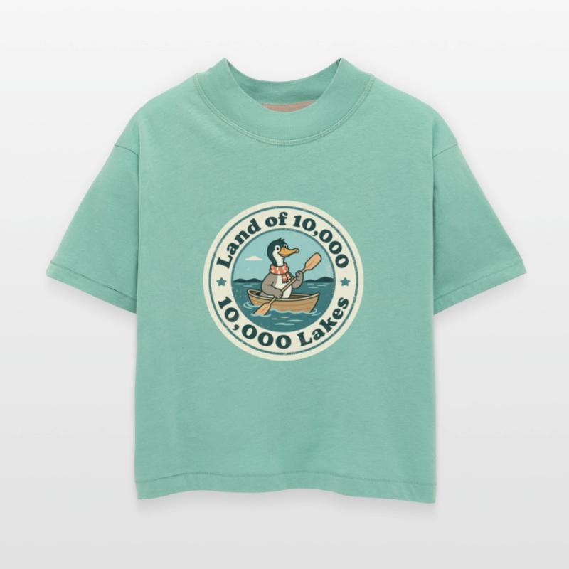 Retro Minnesota Badge Loon Bird with Scarf